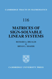 Bokomslag för "Matrices of Sign-Solvable Linear Systems"