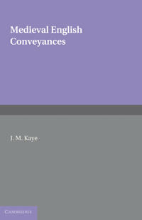 Bokomslag för "Medieval English Conveyances"