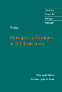 Bokomslag för "Fichte: Attempt at a Critique of All Revelation"