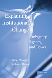 Bokomslag för "Explaining Institutional Change"
