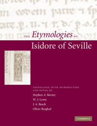 Kirjan kansi "The Etymologies of Isidore of Seville"