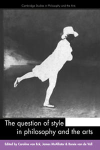 Bokomslag för "The Question of Style in Philosophy and the Arts"