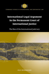 Kirjan kansi "International Legal Argument in the Permanent Court of International Justice"