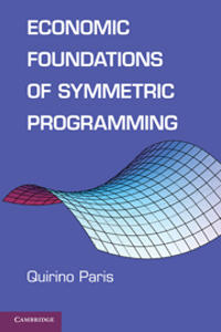 Bokomslag för "Economic Foundations of Symmetric Programming"