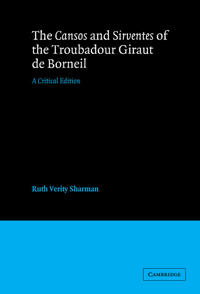 Bokomslag för "The Cansos and Sirventes of the Troubadour, Giraut de Borneil"