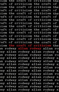 The Craft of Criticism