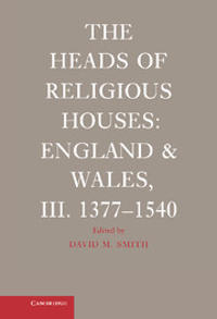 Bokomslag för "The Heads of Religious Houses"