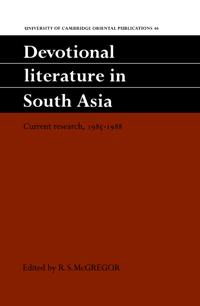 Kirjan kansi "Devotional Literature in South Asia"