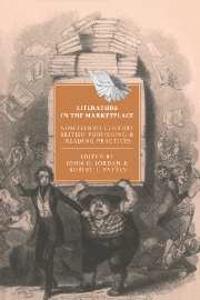 Kirjan kansi "Literature in the Marketplace"