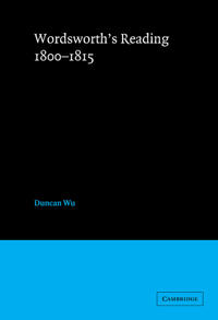 Bokomslag för "Wordsworth's Reading 1800–1815"