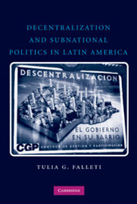 Bokomslag för "Decentralization and Subnational Politics in Latin America"