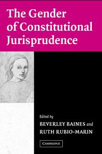 Kirjan kansi "The Gender of Constitutional Jurisprudence"