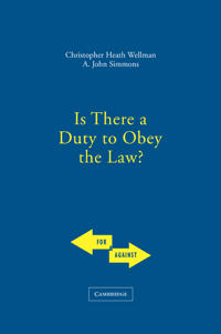 Kirjan kansi "Is There a Duty to Obey the Law?"