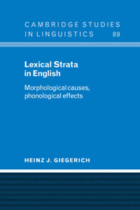 Bokomslag för "Lexical Strata in English"