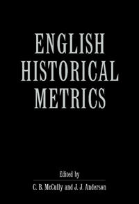 Bokomslag för "English Historical Metrics"