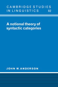 A Notional Theory of Syntactic Categories