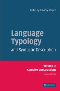 Bokomslag för "Language Typology and Syntactic Description: Volume 2, Complex Constructions"