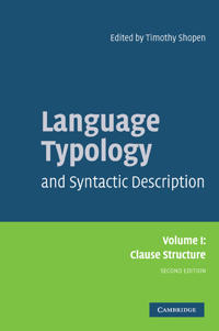 Bokomslag för "Language Typology and Syntactic Description: Volume 1, Clause Structure"