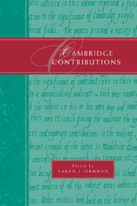 Bokomslag för "Cambridge Contributions"