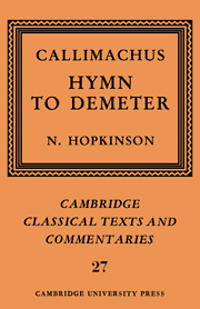 Bokomslag för "Callimachus: Hymn to Demeter"