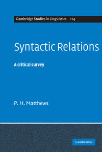 Bokomslag för "Syntactic Relations"