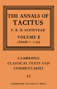 The Annals of Tacitus: Volume 1, Annals 1.1-54
