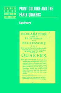 Bokomslag för "Print Culture and the Early Quakers"