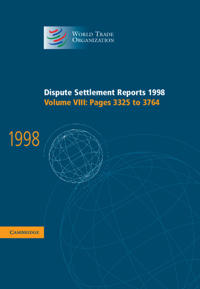 Dispute Settlement Reports 1998: Volume 8, Pages 3325-3764