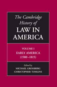 Kirjan kansi "The Cambridge History of Law in America"