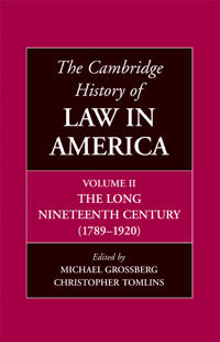 Kirjan kansi "The Cambridge History of Law in America"