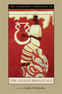 Kirjan kansi "The Cambridge Companion to the Aegean Bronze Age"