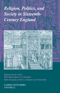 Kirjan kansi "Religion, Politics, and Society in Sixteenth-Century England"