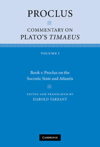 Kirjan kansi "Proclus: Commentary on Plato's Timaeus: Volume 1, Book 1: Proclus on the Socratic State and Atlantis"