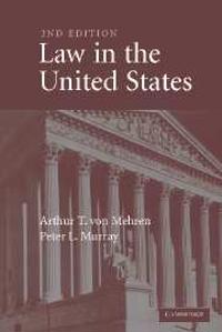 Kirjan kansi "Law in the United States"