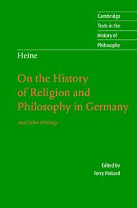 Bokomslag för "Heine: 'On the History of Religion and Philosophy in Germany'"