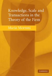 Kirjan kansi "Knowledge, Scale and Transactions in the Theory of the Firm"