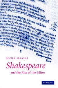 Bokomslag för "Shakespeare and the Rise of the Editor"