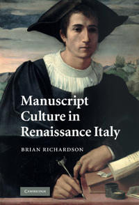 Bokomslag for "Manuscript Culture in Renaissance Italy"