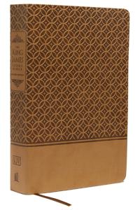 KJV Study Bible, Large Print, Leathersoft, Tan, Thumb Indexed, Red Letter
