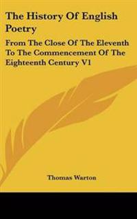 The History Of English Poetry