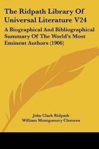Kirjan kansi "The Ridpath Library Of Universal Literature"