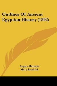 Bokomslag for "Outlines of Ancient Egyptian History"