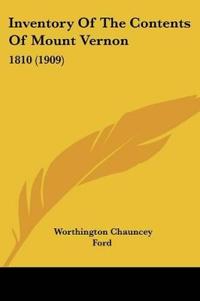 Inventory Of The Contents Of Mount Vernon