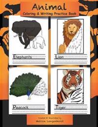 Animal Coloring & Writing Practice Book