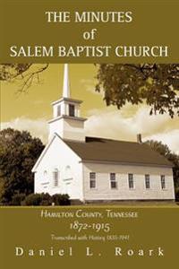 Kirjan kansi "The Minutes of Salem Baptist Church"