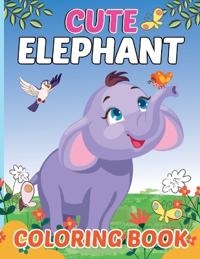 Cute Elephant Coloring Book for Kids