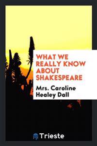 What We Really Know about Shakespeare