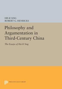 Bokomslag för "Philosophy and Argumentation in Third-Century China"