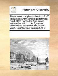 Thompson's Compleat Collection of 200 Favourite Country Dances