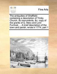 Bokomslag for "The Antiquities of Sheffield"